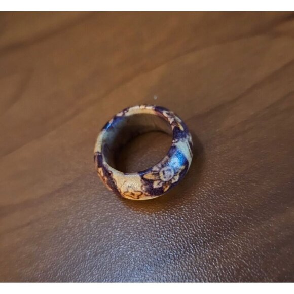 Size 4.5 Real Wood Unisex Ring Handcrafted Matte Finish Minimalist Jewelry - Picture 3 of 4